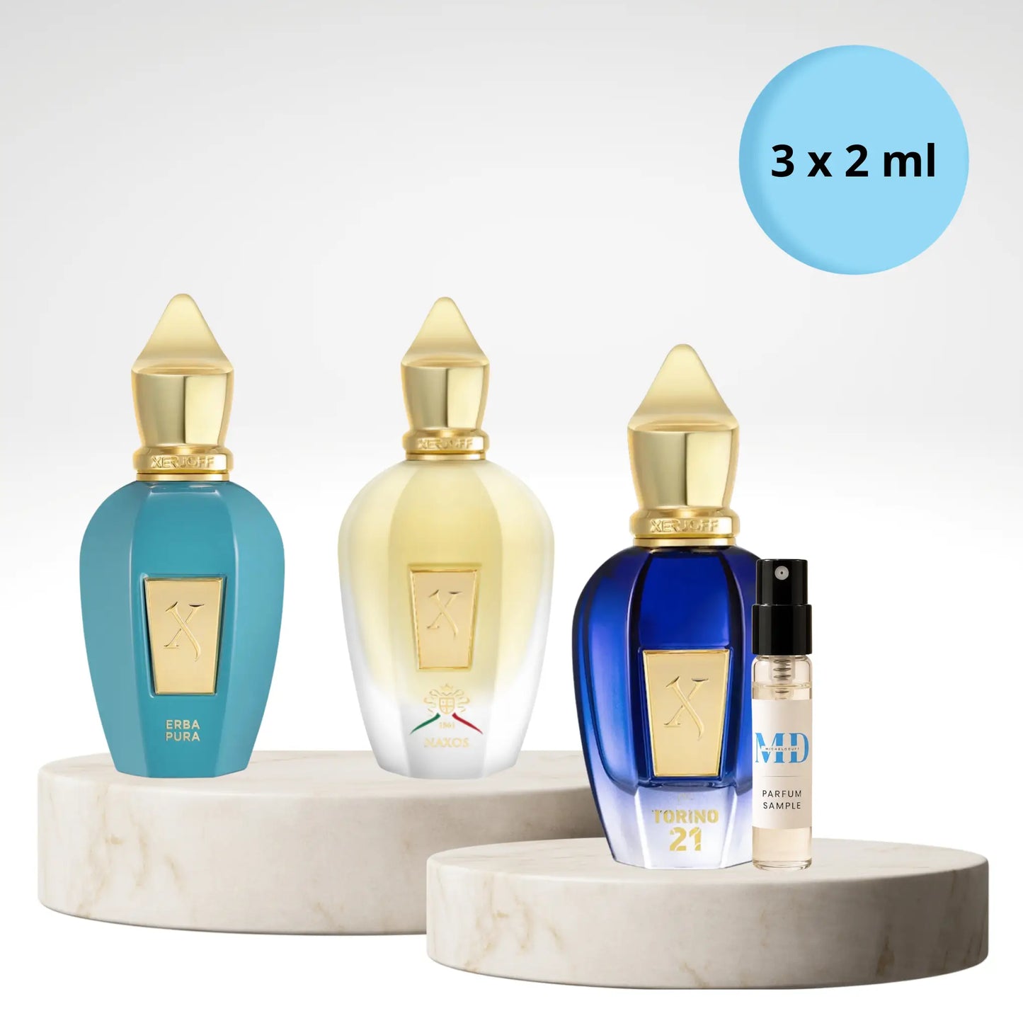 Xerjoff Discovery Set mit Erba Pura, Naxos und Torino21 als 3 x 2 ml Duftproben